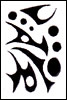 Rorschach Right Base Rubber Stamp