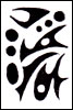 Rorschach Left BaseRubber Stamp